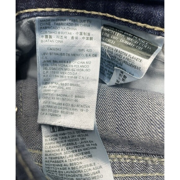 Levi’s Jeans 524 Too Superlow Women’s 13L Tall (35x33) Blue Retro Dark Wash - Picture 5 of 11